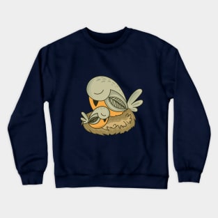 Cute Bird with Chick Crewneck Sweatshirt